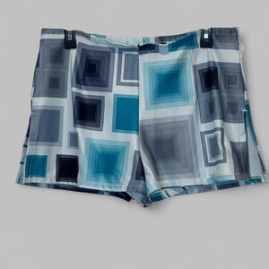 Nike Women's Tennis Athletic Shorts Dri-Fit Blue Gray Sz Medium